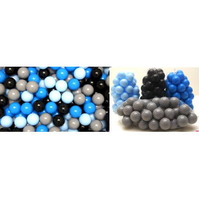 Loptičky do suchých bazénov Welox (200ks) - čierna, sivá, slabo modrá, modrá